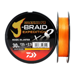 JBRAID EXPEDITION 8 BRAID 150M, SMASH ORANGE, İP MİSİNA - Daiwa
